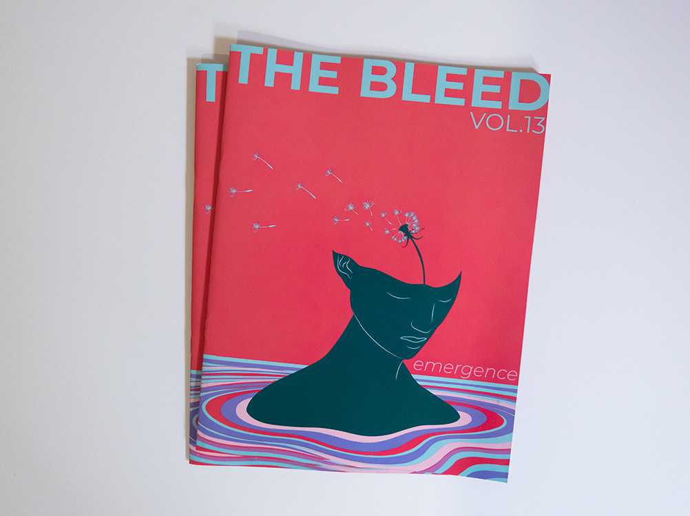 The cover of a magazine titled 'The Bleed, Vol. 13, Emergence'.